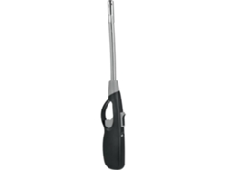 Encendedor de gas Metaltex con boquilla flexible, 25 cm, seguridad infantil, llama ajustable, negro y gris
