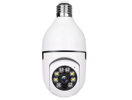 Cámara KKVOGMLE Bombilla de cable inteligente Vigilancia de 360 grados