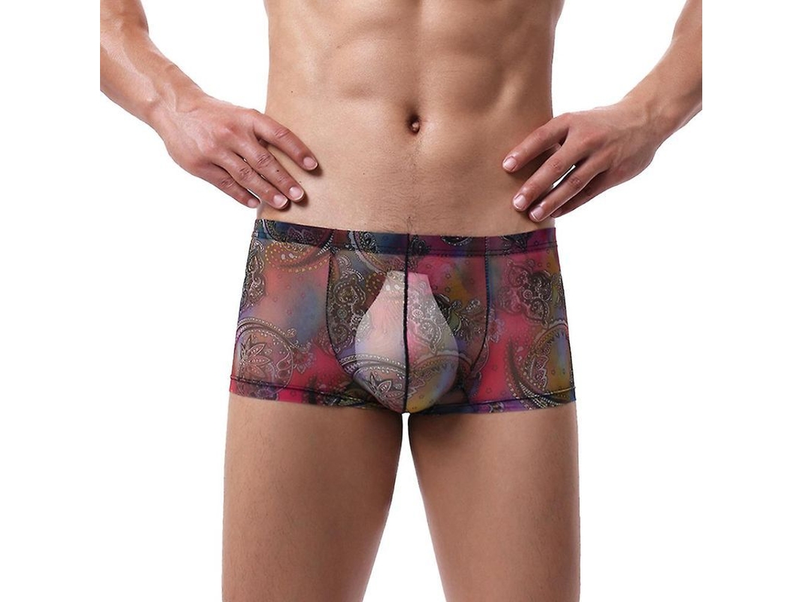 2026-calzoncillos Boxer Hombre Sexy Con Estampado Floral Ropa Interior Suave De Poliéster