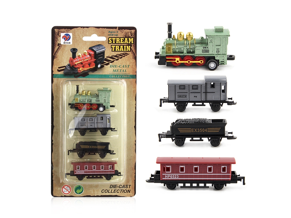 Kit Simulador De Tren De Vapor Retro Con Tracción Manual, Juguete Para Niños, Regalo