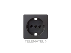 Tapa Con Seguridad para Base de Enchufe Schuko En Negro Mate Serie Concept SIMON