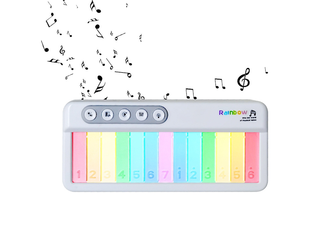 Órgano electrónico de juguete con pantalla táctil, con 5 efectos de instrumentos, 12 canciones clásicas y 3 efectos de luz. Eifson
