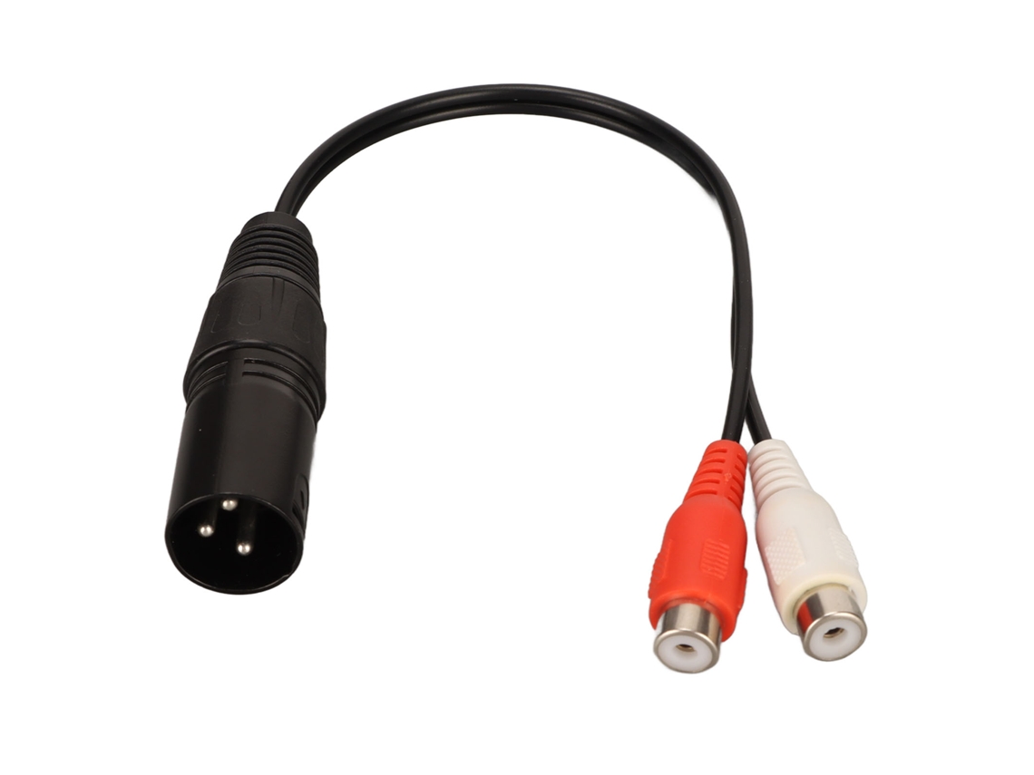Cable Divisor En Y Xlr Macho A 2 Rca Hembra De 3 Pines Y 0,6 Pies Con Reducción De Ruido, Adaptador De Cable De Audio