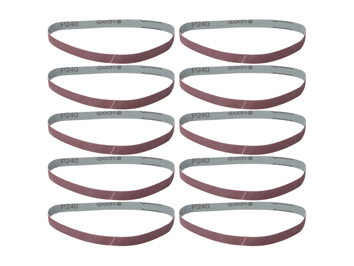 10 Unidades De Banda Abrasiva Gxk51-b De 457x13 Mm De Óxido De Aluminio Para Lijadora De Banda