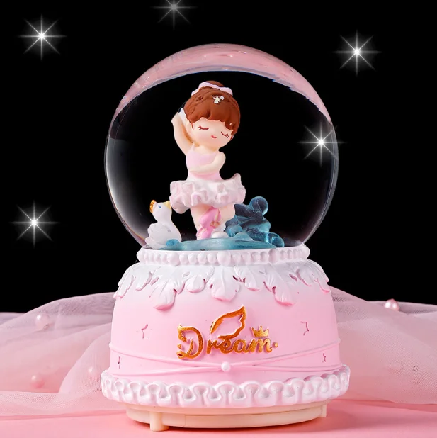 (estilo 13) Caja De Música Con Bola De Cristal De Bailarina, Regalo De San Valentín