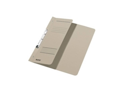 Carpetas ranuradas Leitz, DIN A4, cartulina Manila, gris 250 g/m², capacidad 170 hojas, mecanismo de grapado de 80 mm, 50 unidades (Esselte Leitz)