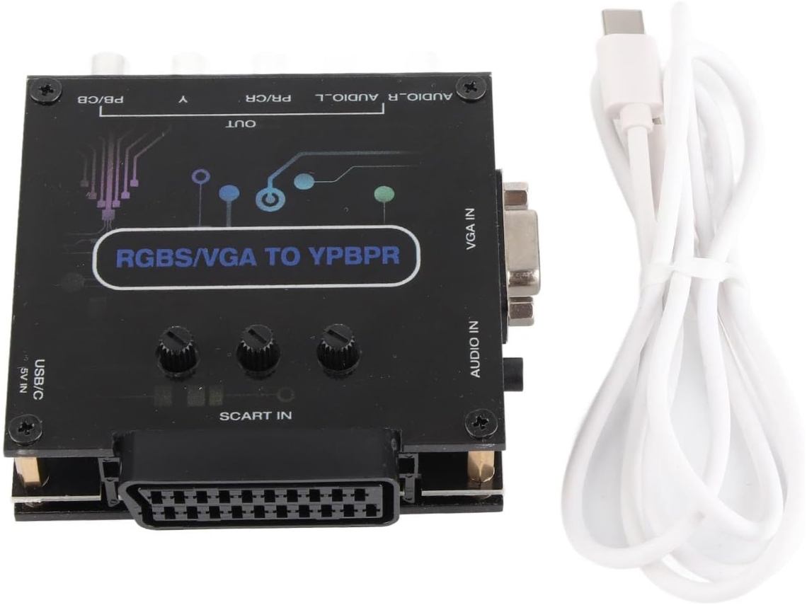 Convertidor De Componentes De Vídeo Rgbs Vga Scart A Ypbpr De Alta Resolución