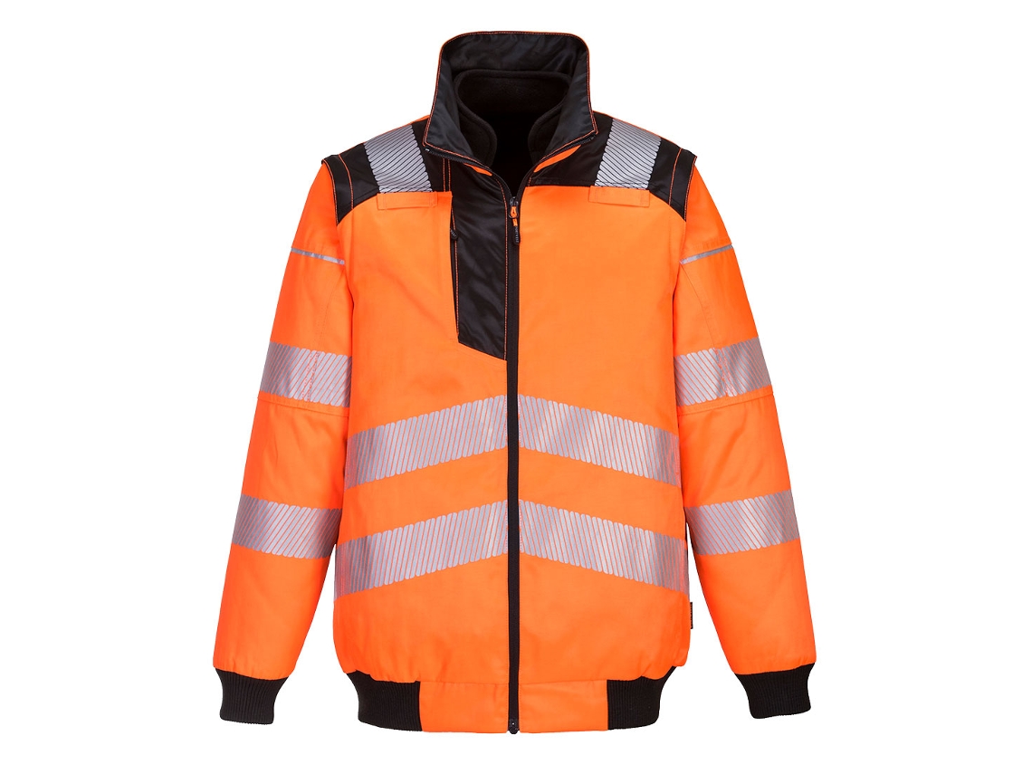 Chaqueta 3 en 1 de alta visibilidad Portwest Pw3 / Amarillo Negro / S