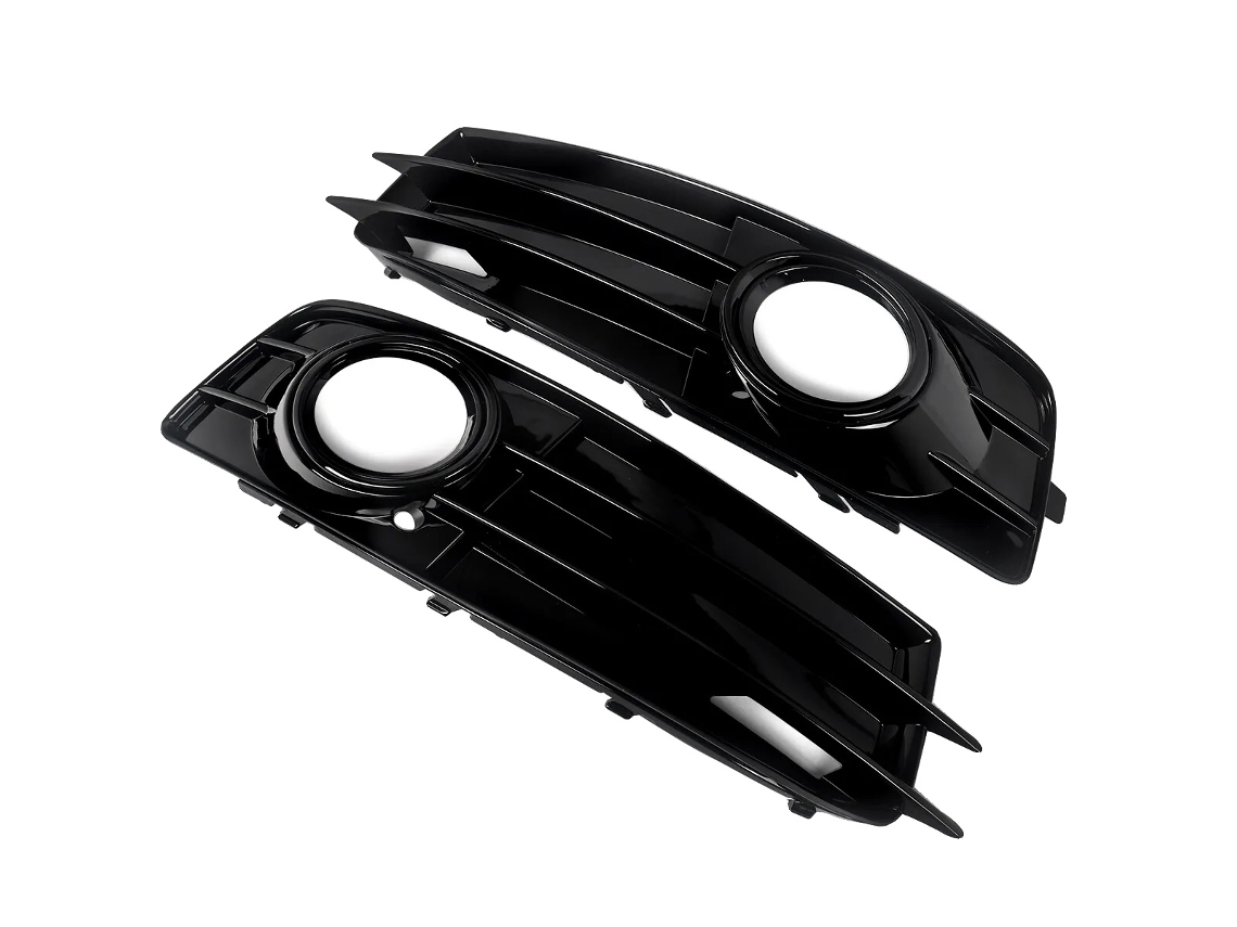 Rejilla de faro antiniebla, plástico ABS resistente, fácil instalación, negra (OEM)