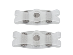 Anub 2 garras profesionales antideslizantes para hielo con agarre fuerte para caminar sobre hielo y nieve - Blanco