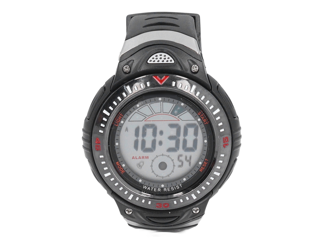 Reloj Digital Militar Negro Para Hombre Con Led, Cronómetro Y Resistencia Al Agua De 50 M Para Deportes Al Aire Libre.