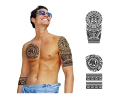 Tatuaje GUIRCA negros de figuras redondas