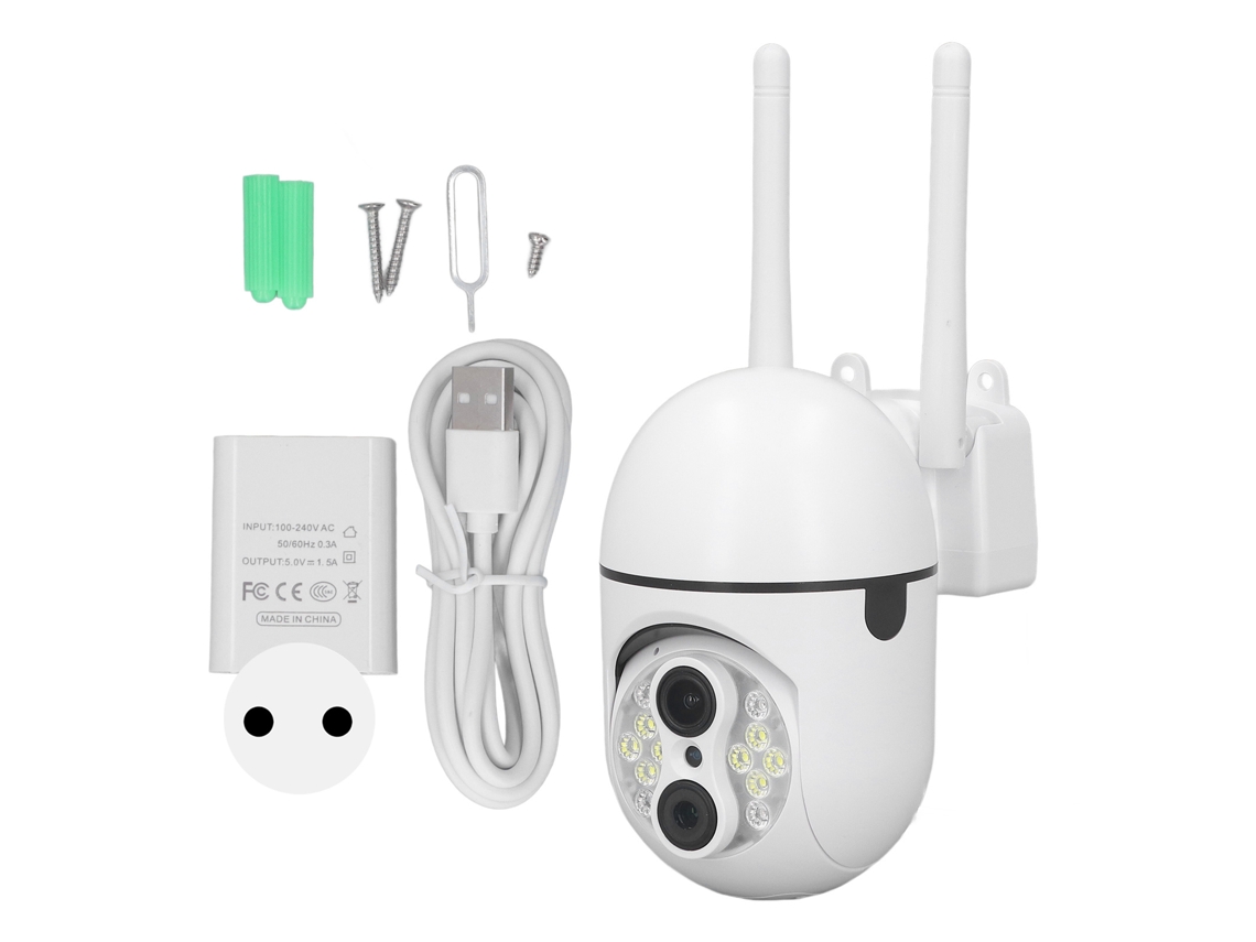 Cámara De Seguridad Wifi 1080p Con Detección De Movimiento, Visión Nocturna Bidireccional, Para El Hogar Y La Oficina, Ip66