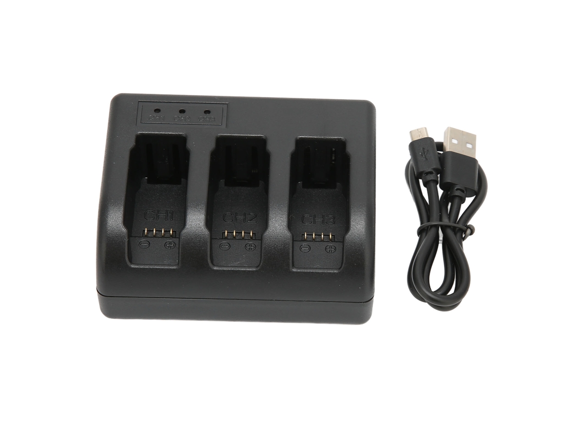 Cargador Portátil Triple Para Baterías De Cámara, 3 Canales Usb, Compatible Con Baterías Universales Ahdbt-801, 501, 601 Y 701.