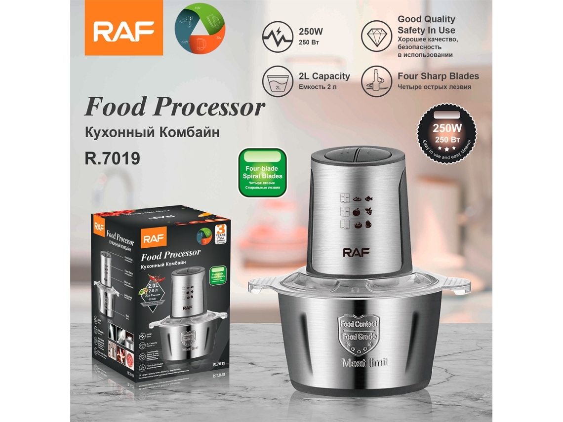 Moedor de Carne MDUG, inox, multifuncional, 3L
