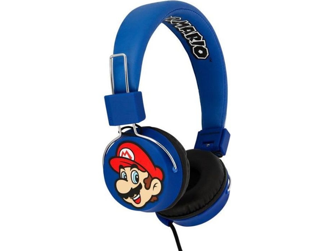 Mario Luigi Premium Azul Auriculares plegables con cable