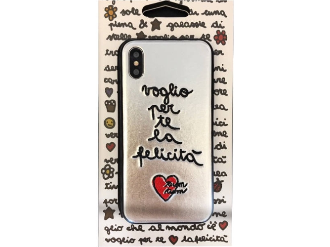 Funda iPhone X, XS SILVIA TOSI Embroidered Felic Multicolor