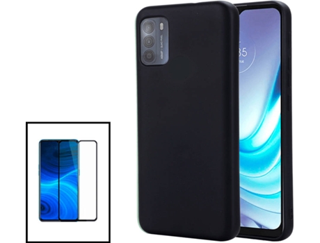 Kit Carcasa + Protector de Pantalla Motorola Moto G50 GIFT4ME Negro