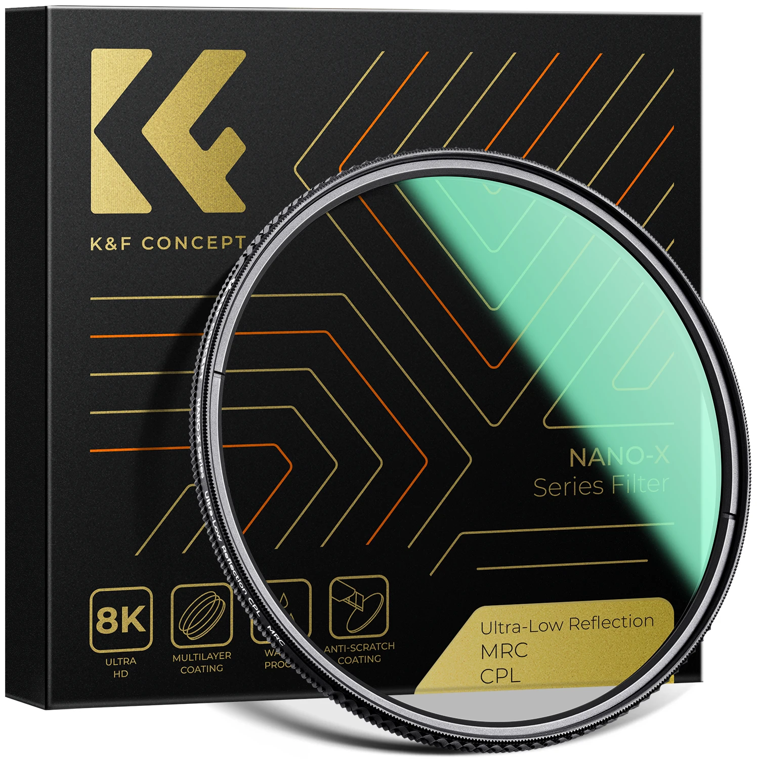 Filtro ultrafino de baja reflexión CPL HD con 28 capas de revestimiento, serie Nano-X, 52 mm