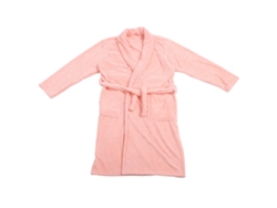 Bata De Baño Suave, Gruesa Y Absorbente De Terciopelo Coral Con Cinturón Rosa Cálido Para Uso Doméstico Y Hotelero.