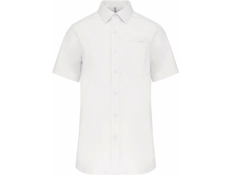 Camiseta de Manga Corta Kariban Popeline Blanc (Tam: 3XL)