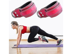 Correas de cuero para tobillos para hombres y mujeres, máquina de cable, entrenamiento, asas de fitness, abdominales, glúteos, piernas, levantamiento de pesas, Rosewell