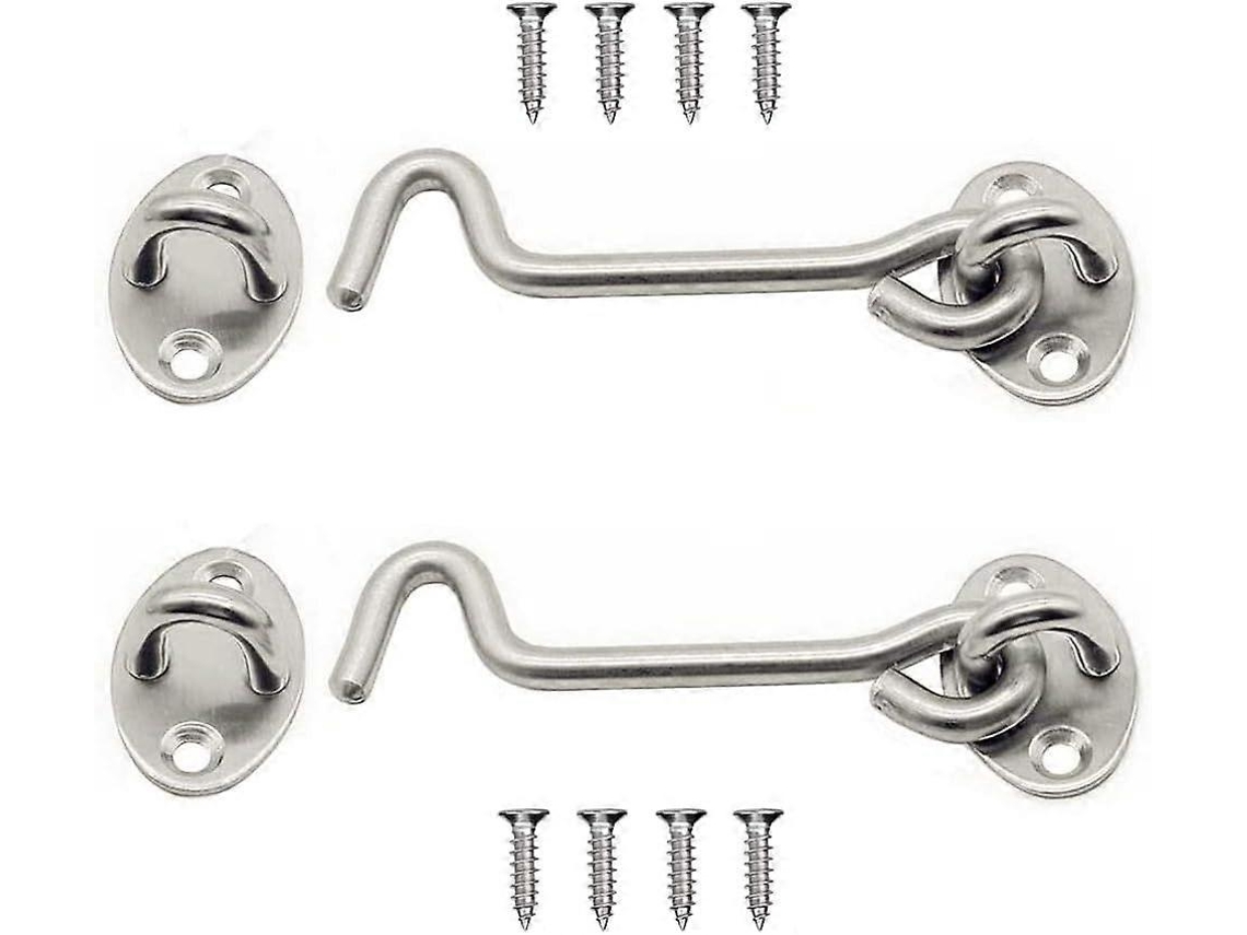 Paquete de 2 barras transversales para puertas con 4 puertas, gancho para cabina, barra transversal de acero inoxidable, barra transversal para puerta Hjkjyx