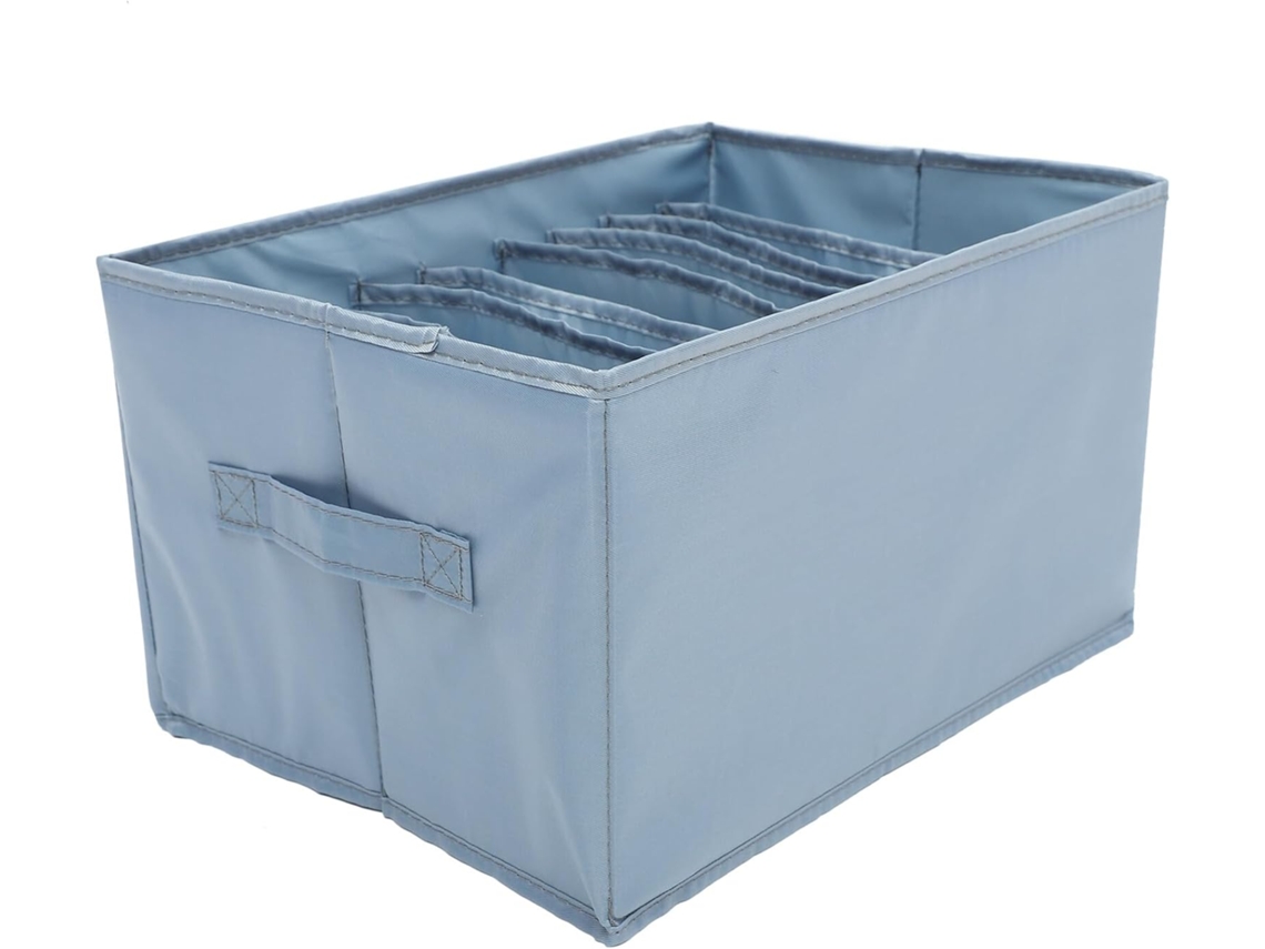 Organizador 9 Compartimentos Almacenamiento Armario Cajón Plegable Suéteres Camisas Vestidor Ropa Gris Caja