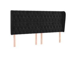 Maison Exclusive - Cabecero Con Orejas De Terciopelo Gris Claro 183x23x118/128 Cm
