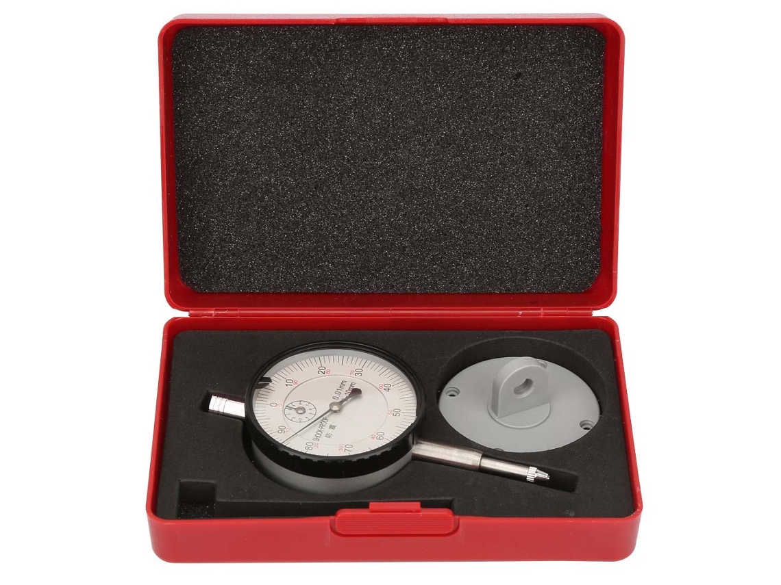 Indicador Dial De Prueba Antichoque Con Caja De Aluminio 0-10mm Escala 0.01mm Herramienta De Medida