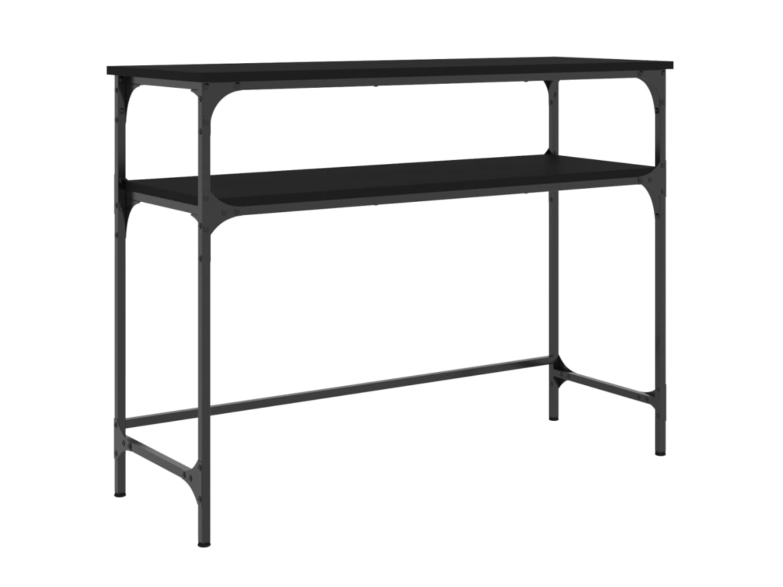Maison Exclusive - Mesa Consola Madera De Ingeniería Negra 100x35,5x75 Cm