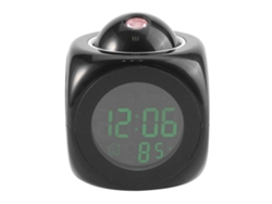 Reloj digital Baok con proyección de pared LCD LED, alarma por voz e indicador multifuncional de temperatura de la tela.