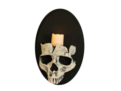 Soporte De Velas De Pared Con Esqueleto Para Decoración De Halloween