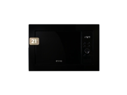 Evvo Microondas Integrable Mi30 Black, 21l, Grill 1000w, Multifunción, Descongelar, Temporizador 60 Min, Display Digital, Negro.