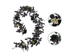 Guirnalda De Rosas Artificiales De 180 Cm, Decorativa Y Colgante Para Halloween Y Navidad.
