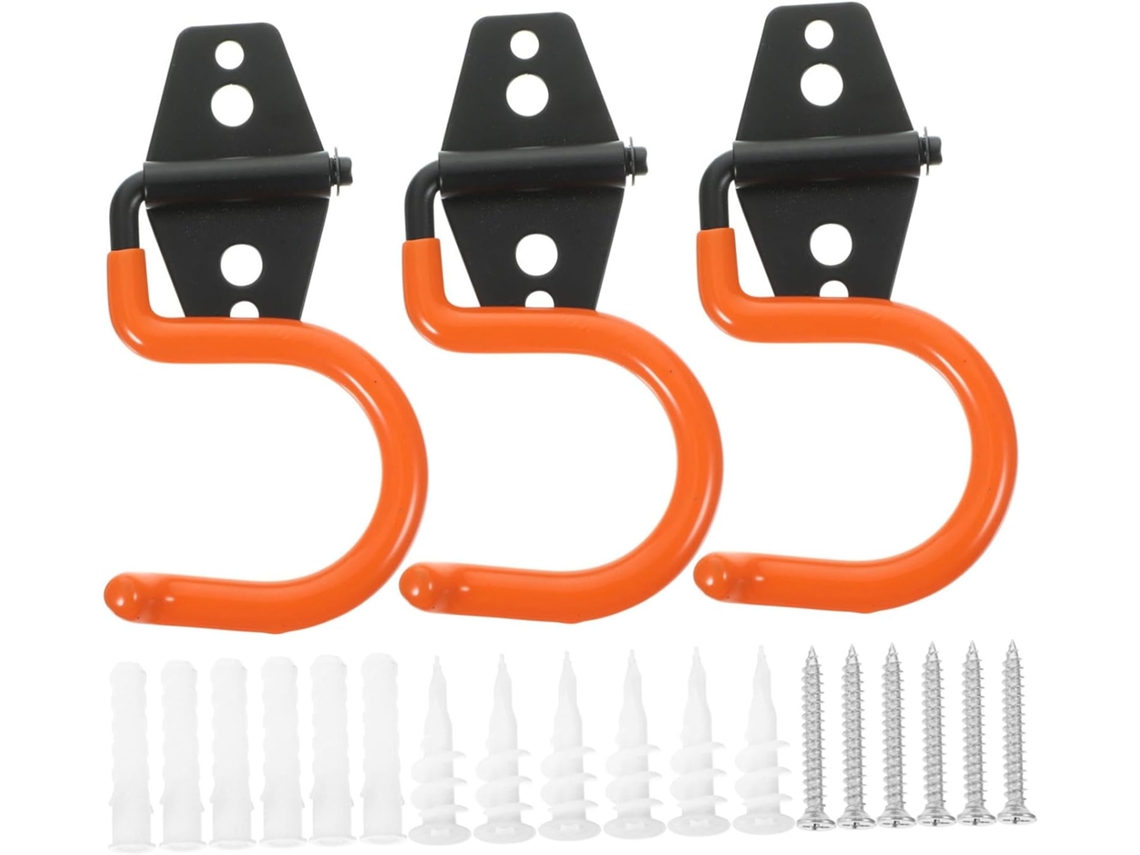 Organizador Herramientas Garaje 3 Piezas Resistente Estante Jardín Escalera Revestimiento Pvc Inoxidable