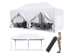 Gazebo plegable, impermeable, con protección UV, color blanco OEM