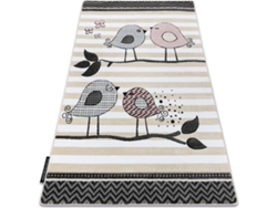 Alfombra DYWANY LUSZCZOW Petit Birds (Beige - 160 x 220 cm - Polipropileno)