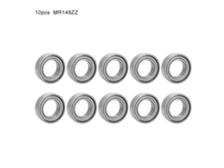 10 rodamientos de bolas de acero de ranura profunda de doble cara (MR148ZZ 8*14*4mm)