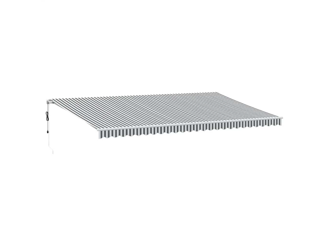 Maison Exclusive - Toldo Retráctil Automático Luces Led Antracita Blanco 600x300cm