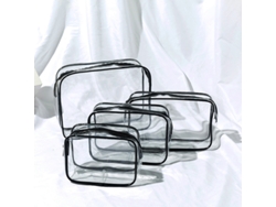 Neceser De Viaje Portátil, En Pvc Transparente E Impermeable.