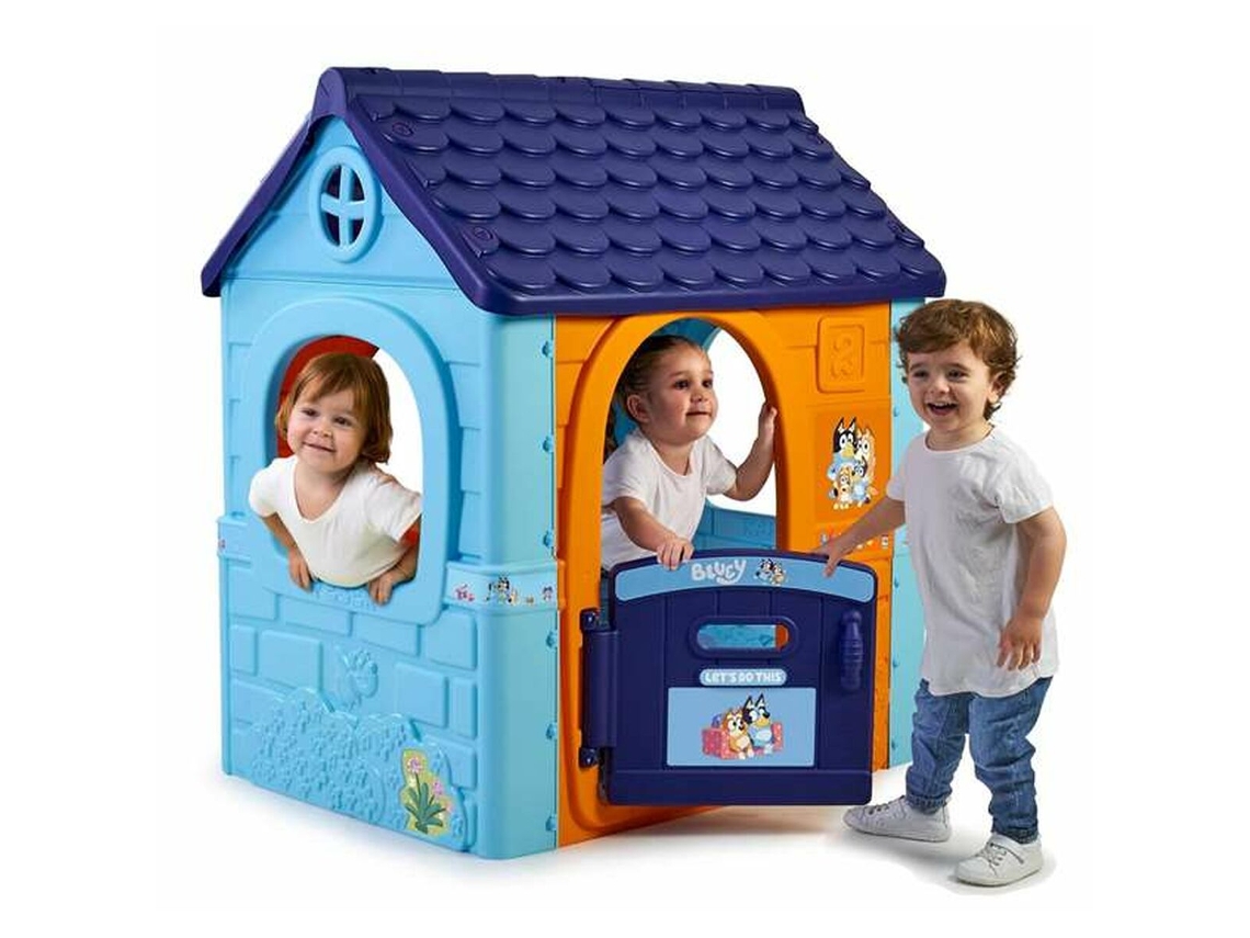 Casa Infantil FEBER Bluey House 142 x 85 x 108 cm Azul y Naranja (Edad Mínima Recomendada: 2 años)