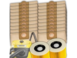 20 bolsas para aspiradora Karcher Wd3 Worek Wd3 Kwd3 Wd2 Se 4001 y 2 filtros.