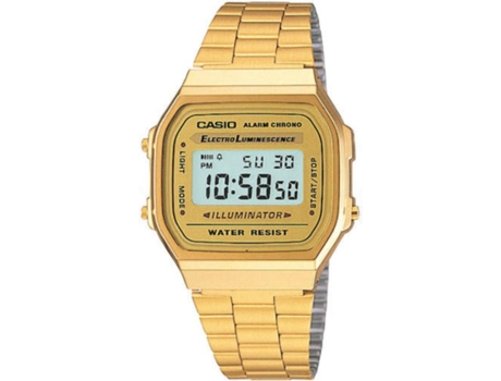 Reloj CASIO A168WG-9EF Retrô Mujer (Acero Inoxidable - Dorado)