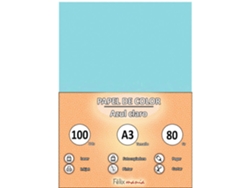 80Gr A3 Papel Azul Claro 100 Hojas