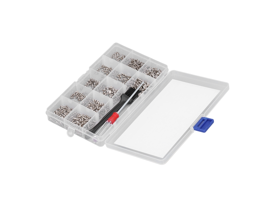 Kit De Tornillos Para Ordenador 600 Piezas Cabeza Plana Micro M2 M2.5 M3 Con Destornillador Y Cepillo (plata)