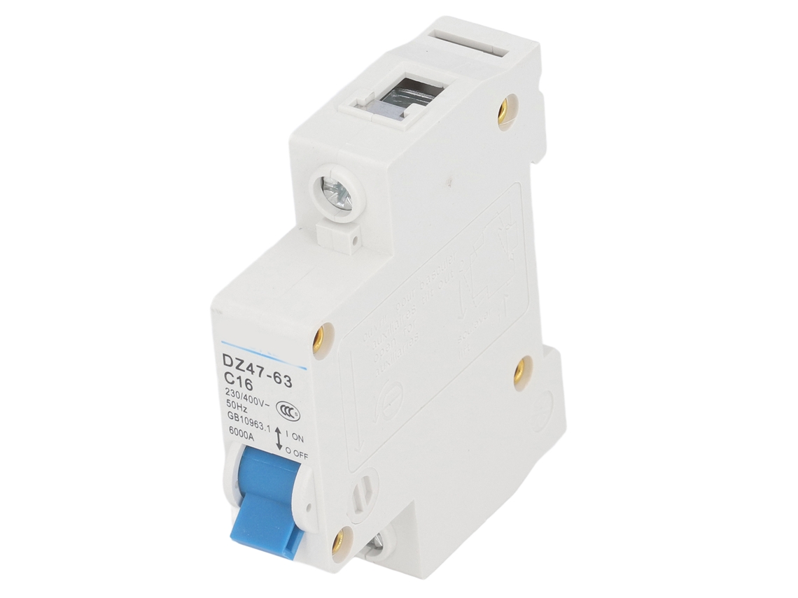 2026dz - Disyuntor miniatura 1p 16a Protector contra cortocircuitos Montaje en riel DIN 6000a 400v