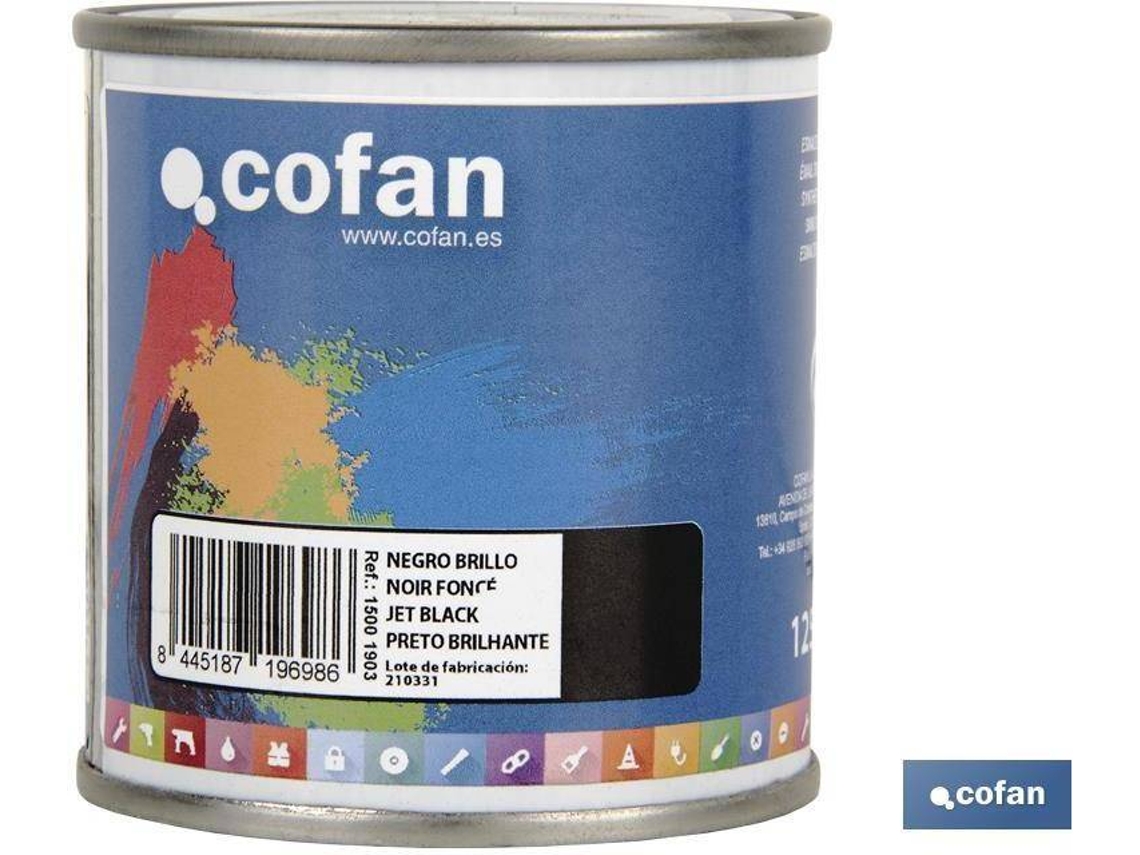 Esmalte Sintético COFAN Negro Brillo   (125 ml)