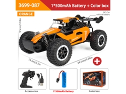 Coche todoterreno RC 1/16 2WD 20 km/h con luces LED, color naranja Aeuzwr