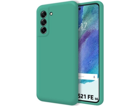 Carcasa Samsung Galaxy S21 FE 5G TUMUNDOSMARTPHONE Silicona Líquida Verde